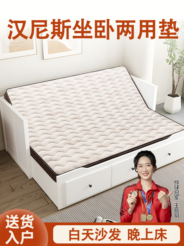 汉尼斯福勒克百灵费丝多沙发床床垫折叠椰棕乳胶坐卧两用定制尺寸