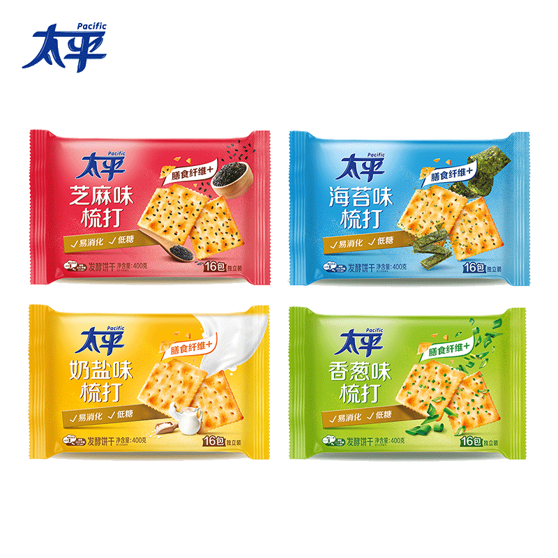 太平苏打饼干400g*4袋香葱小包装