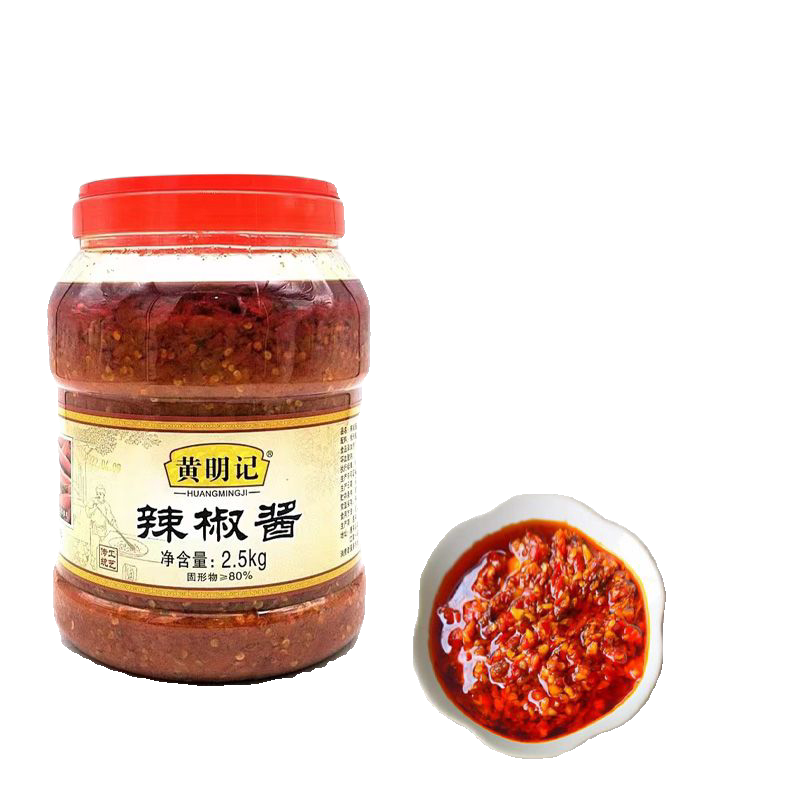 黄明记辣椒酱大桶5斤装商用厨房调味蒜蓉辣椒下饭菜