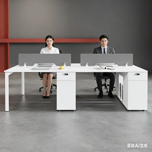 DOR白色环保免接线办公桌椅组合