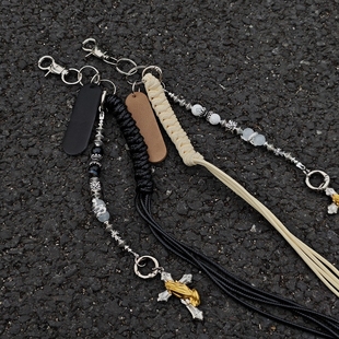 ironworks25手工新品串珠编织蜡绳包包挂件百搭裤链挂饰高级设计