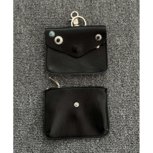 ironworks二合一复古褶皱挂脖零钱包钥匙耳机银行卡收纳包mini包