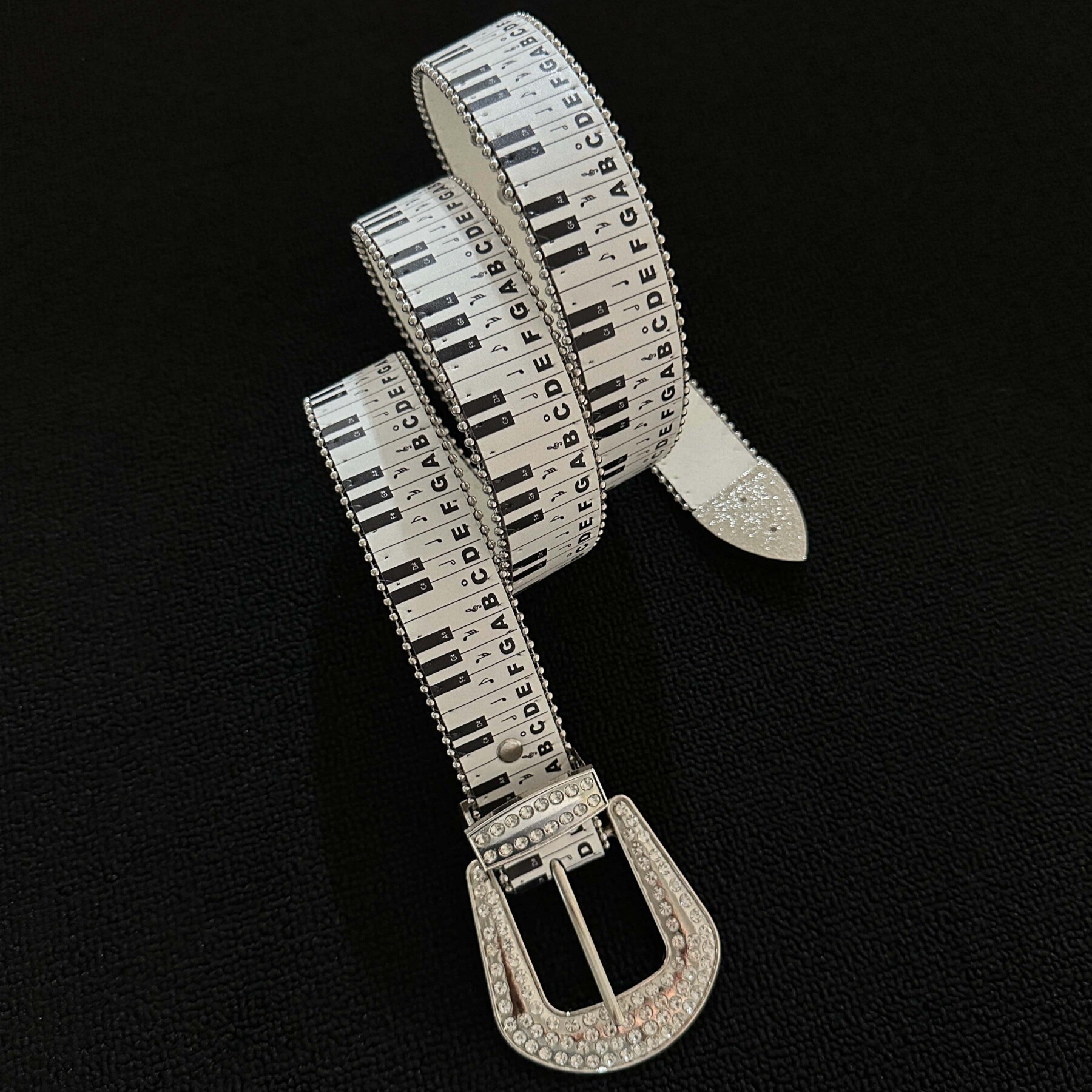 ironworks原创走秀款钢琴腰带小众设计感穿搭配饰中古vintage皮带
