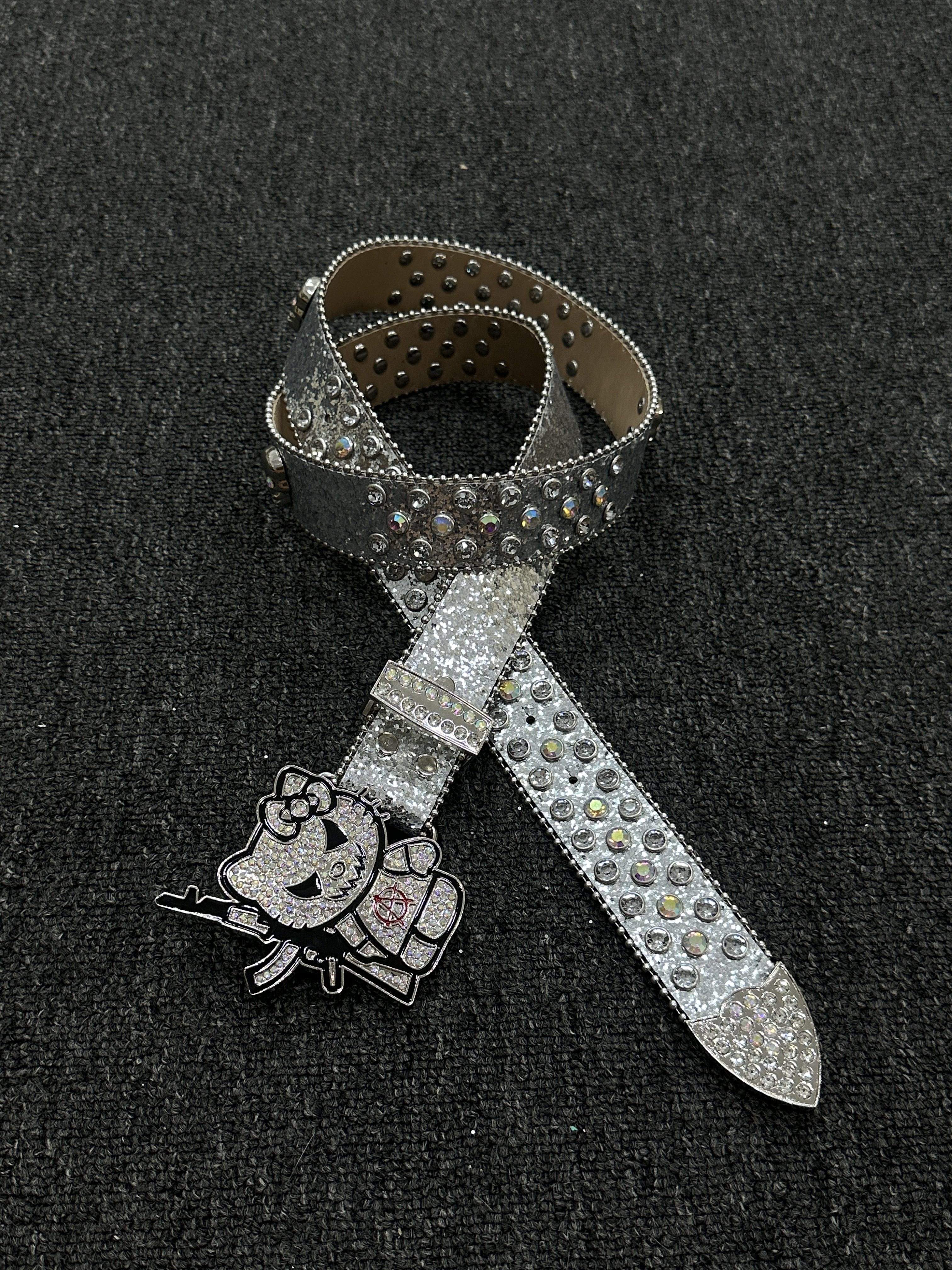ironworks邪恶凯蒂重工镶钻腰带银河碎钻朋克穿搭单品男女款皮带