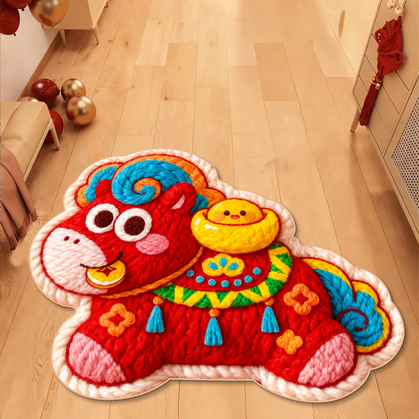 2026新款马年新年装饰过年防滑地垫春节氛围场景布置品入户门脚垫,节庆用品/礼品,节日装扮用品,淘宝优惠券,粉丝福利购,淘宝优惠卷