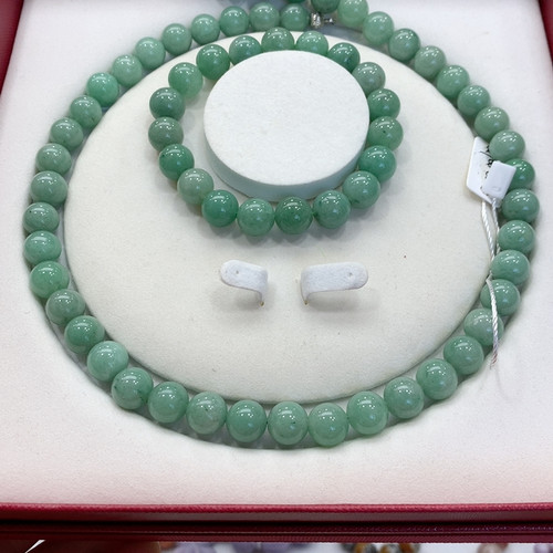 佘太翠11mm东陵玉项链手串一套