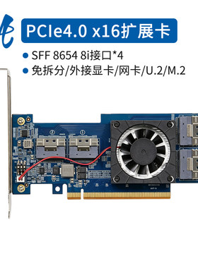 免拆分PCIe4.0x16转NVMe扩展卡