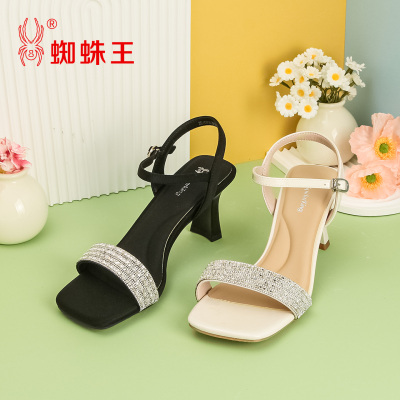 蜘蛛王细高跟女凉鞋夏季新款