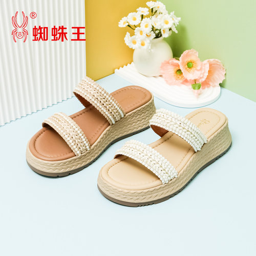 蜘蛛王一字女凉拖夏季新款