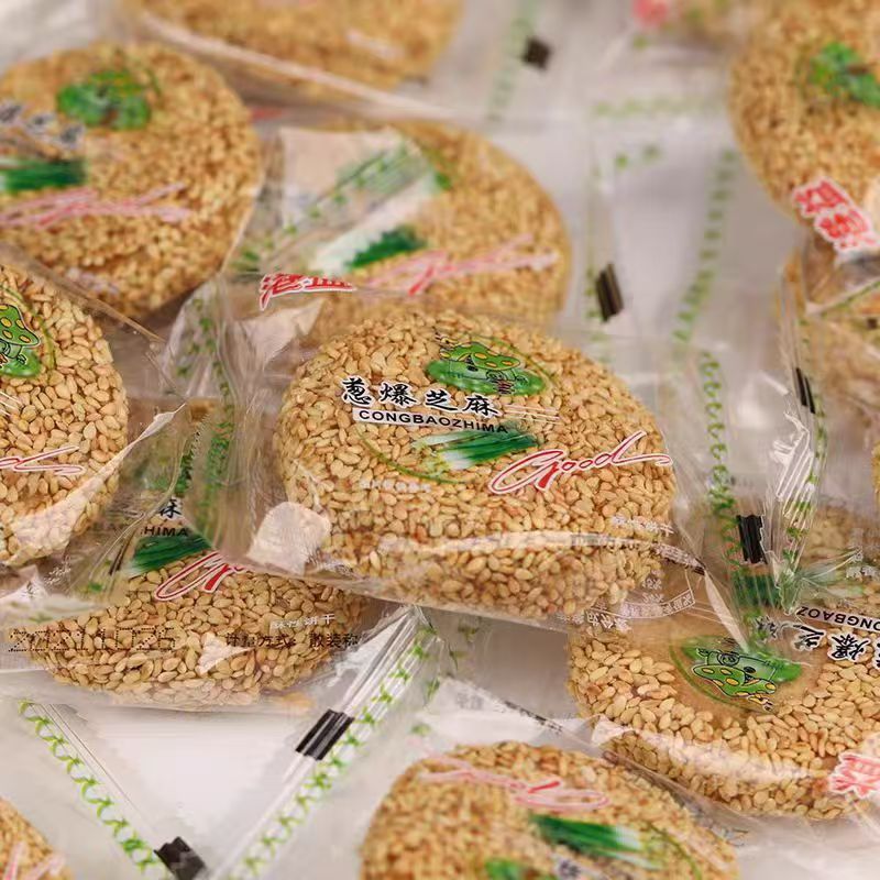 港益葱爆芝麻酥性饼干便宜饼干独立小包装零食散装整箱饼干