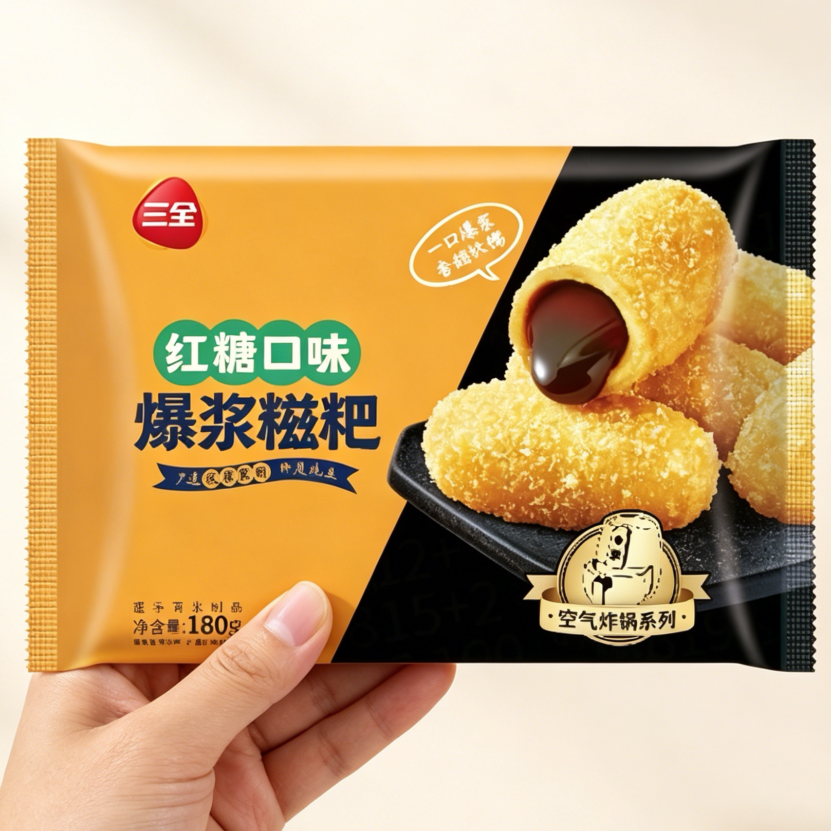三全爆浆红糖糍粑流心商用火锅食材油炸小吃半成品手工糕点