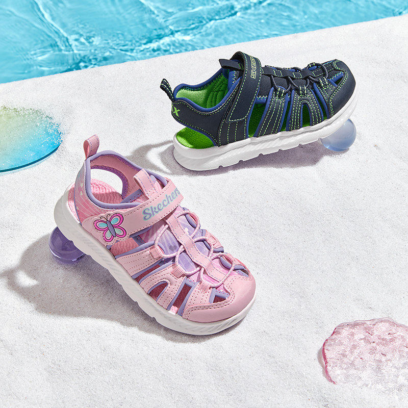 Skechers斯凯奇夏季童鞋男女童沙滩鞋青少年软底防滑休闲运动凉鞋,运动鞋new,童鞋/青少年鞋,淘宝优惠券,粉丝福利购,淘宝优惠卷