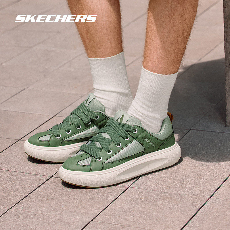 Skechers斯凯奇女鞋秋冬款低帮板鞋巧克力色AIR-COOLED MEMORY