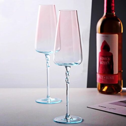 回畔森林酒杯冰蓝渐变粉