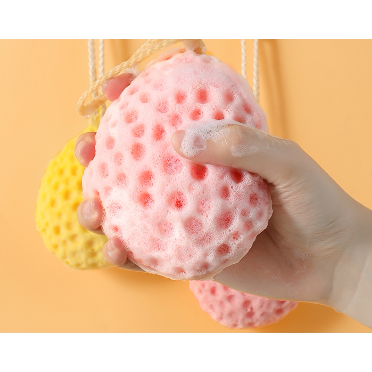 奶酪沐浴球儿童宝宝洗澡起泡海绵超柔软蜂窝浴花球女高档不散搓澡