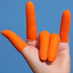加厚防滑耐磨橡胶手指套护指防护一次性点钞翻纸纹绣乳胶手指头套