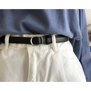 新款韩版黑色小腰带无孔女学生扣皮带