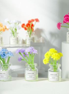 树脂DIY饰品配件玻璃瓶可爱花束创意花束手工diy造景车载桌面摆件