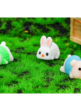 立体树脂卡通实色趴趴卡通动物 DIY饰品配件创意手工造景摆件挂件