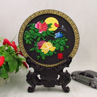 家居摆件 花好月圆年年有余 中秋礼品精品炭雕摆件轻奢装 饰品