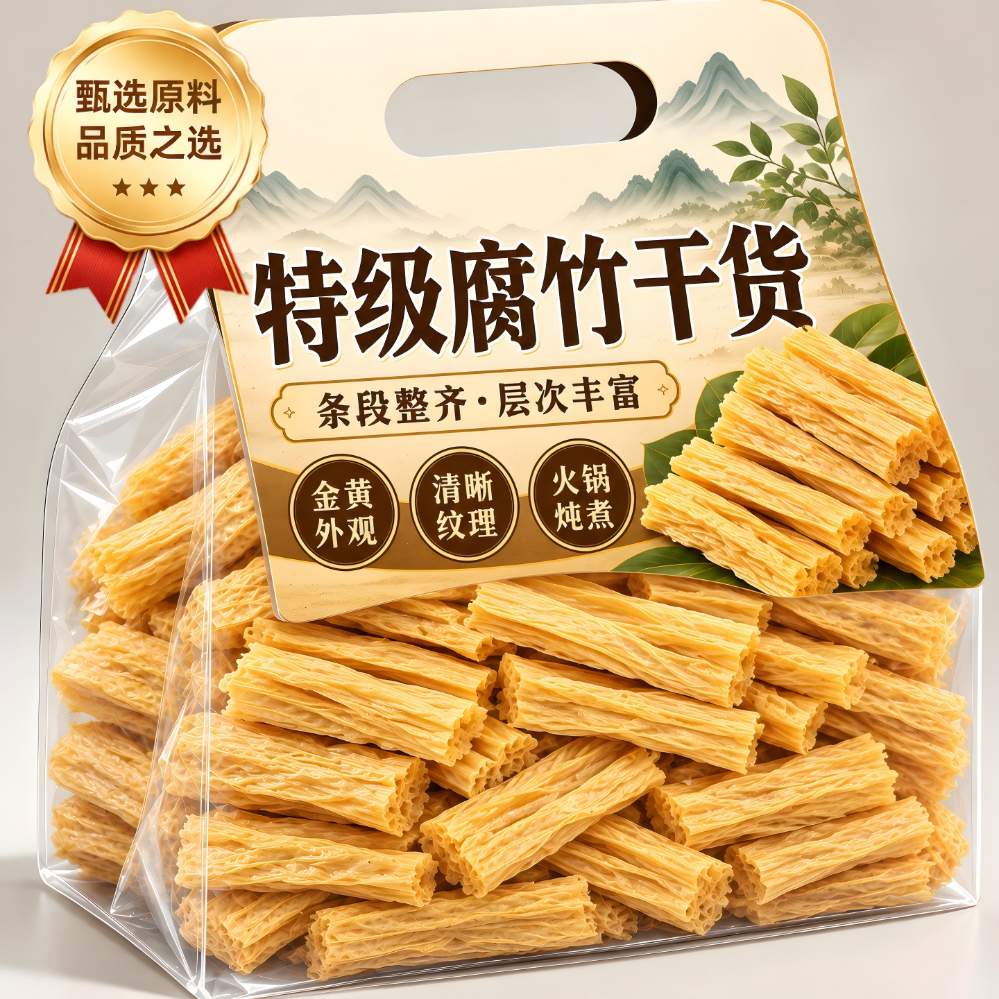特级腐竹干货纯正手工0添加非转基因大豆火锅凉拌食材官方旗舰店