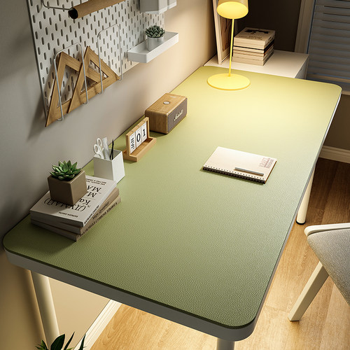 奉锦阁纯色皮革防水防油书桌垫子