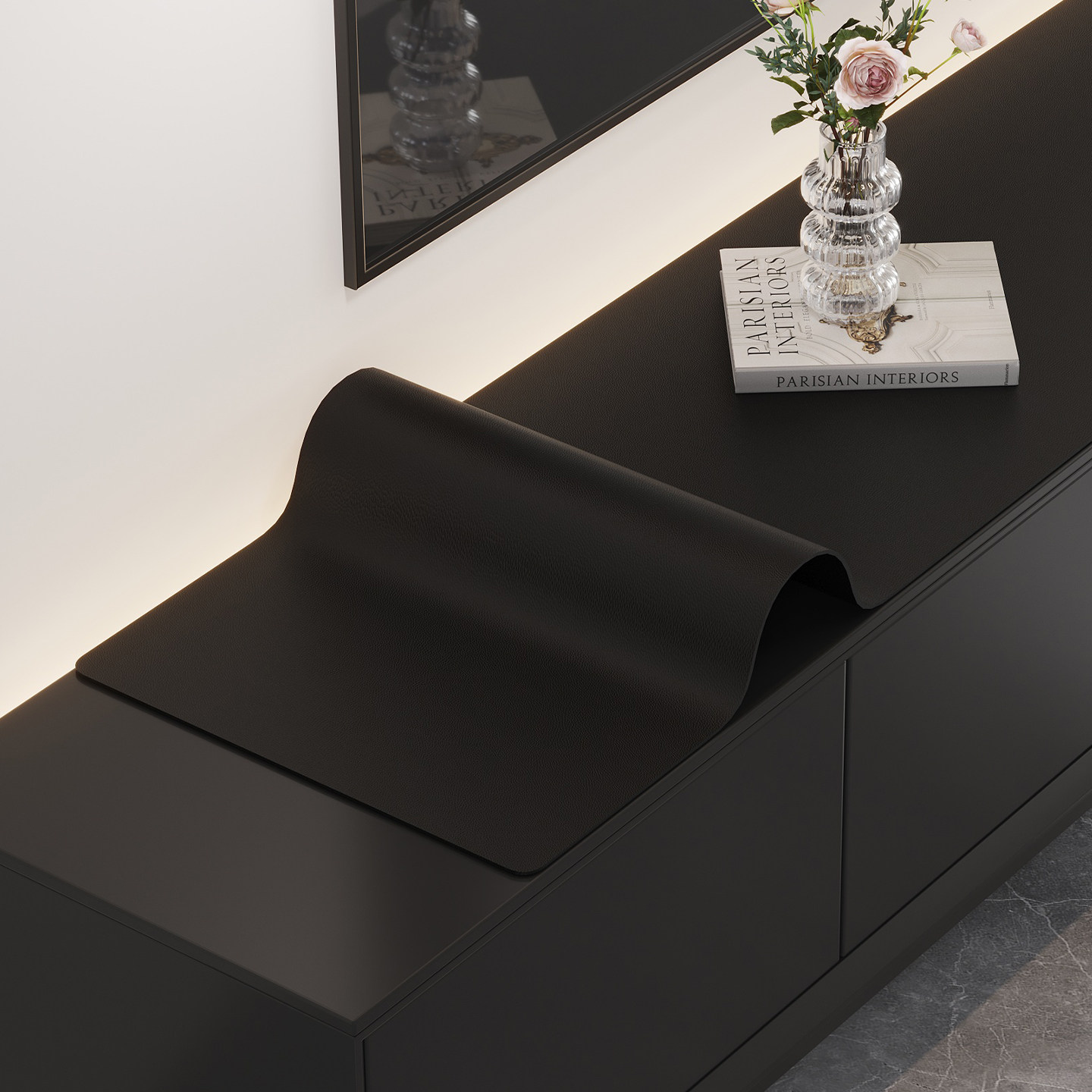 电视柜桌垫餐边柜保护垫子鞋柜台面保护垫轻奢高级感玄关酒柜桌布,居家布艺,桌布,淘宝优惠券,粉丝福利购,淘宝优惠卷