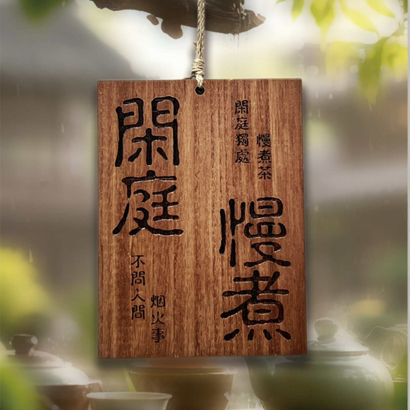 实木茶楼木牌装饰挂牌图片