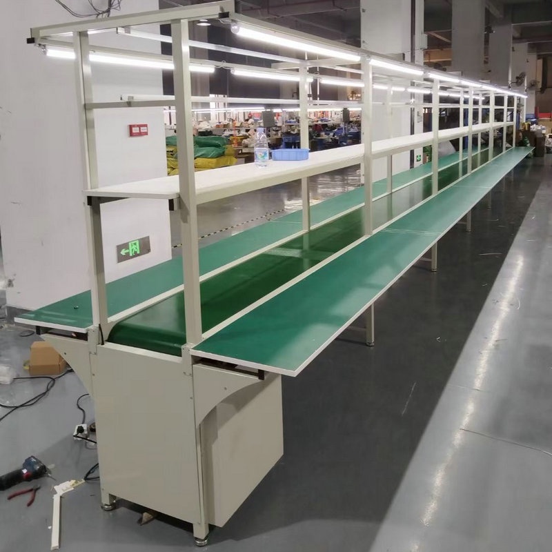流水线工作台传送带输送机组装操作台车间检测台双面打包台厂家