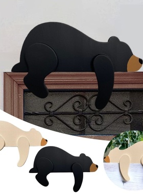 跨境新款可爱憨憨熊门角装饰 PVC材质家居门框卡通装饰品摆件