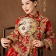 新品 古风团扇秀禾服手工喜扇diy材 新娘结婚礼扇子出嫁手捧花中式
