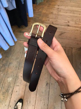 元~MHL英国线金属扣皮带 意大利jin口头层树糕皮牛皮腰带简约复古