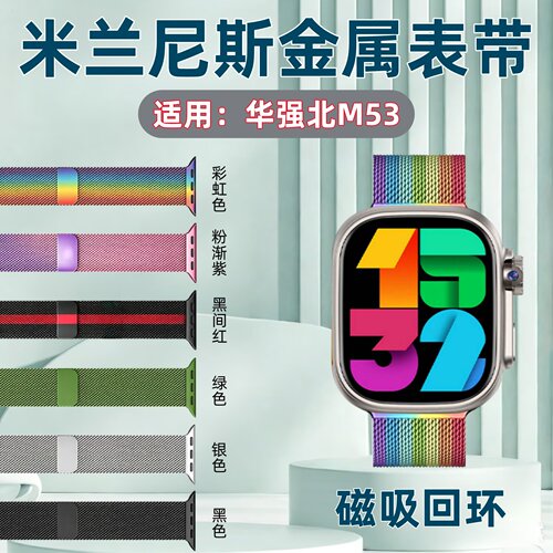 适用华强北手表M53米兰尼斯表带