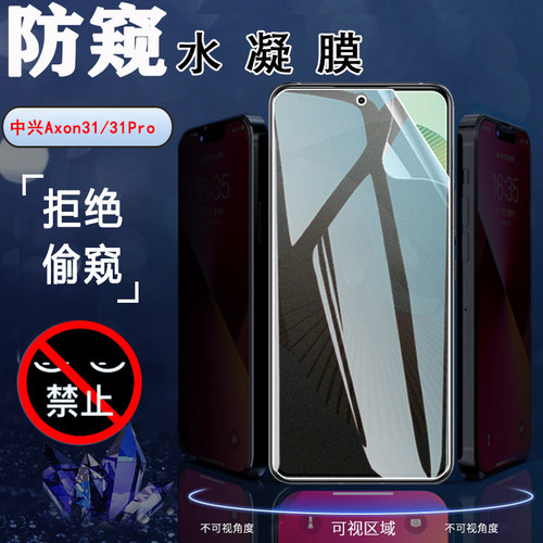 昌想中兴AXON31防窥磨砂水凝膜