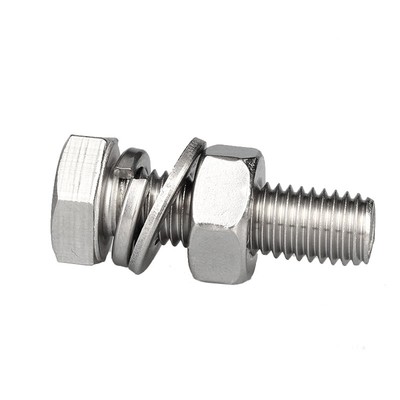 M6M8M10M12 n304不锈钢外六角螺丝螺母套装垫片组合加长大螺钉螺