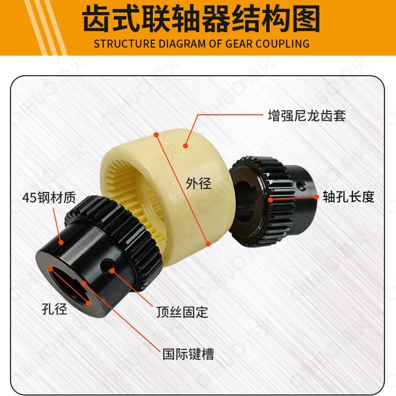 NL2345678910尼龙套齿式联轴器内齿连轴器曲面齿油泵电机连接器,饰品/流行首饰/时尚饰品新,其他DIY饰品配件,淘宝优惠券,粉丝福利购,淘宝优惠卷