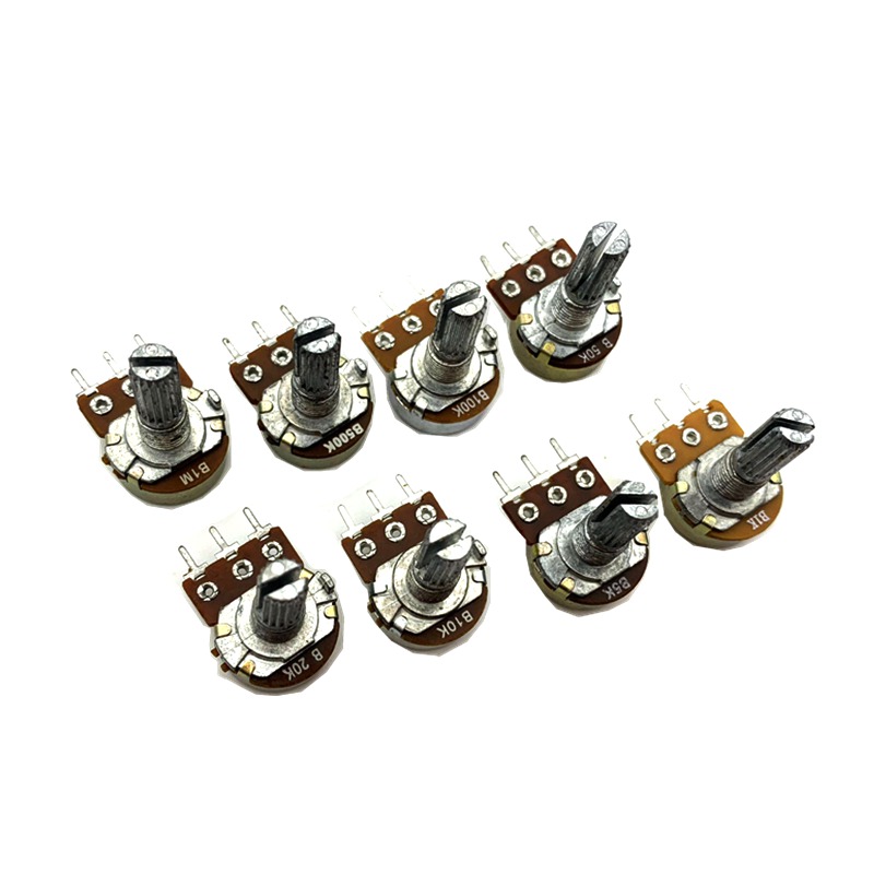 单联电位器WH148可调 20MM柄长 功放音量调速 3脚 B1K B10K B100K