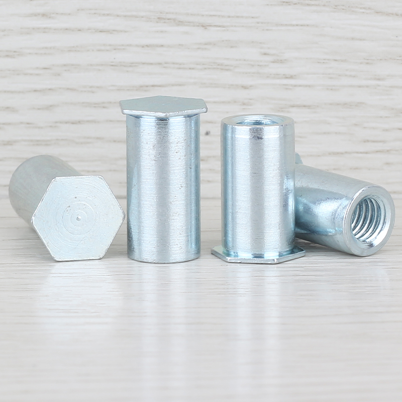 碳钢镀锌盲孔压铆螺柱 卯螺母柱BSO M2 M2.5*3x4x5x6x7x8 底孔4.2