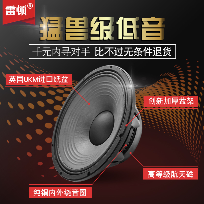 雷顿15寸低音喇叭220磁100芯大功率专业舞台音箱重低音全频扬声器