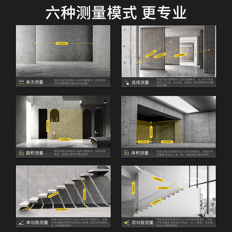 智能激光测距仪家用多用手持红外线测量仪绿光测量器高精度电子尺