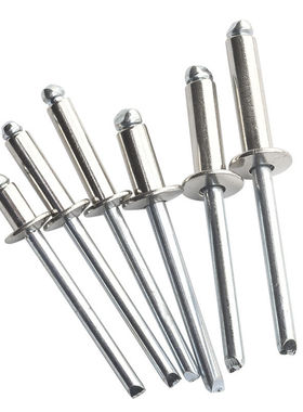 拉铆钉抽芯枪柳不锈钢子母美甲扣皮带刀柄丁空心大帽塑料钻头平双