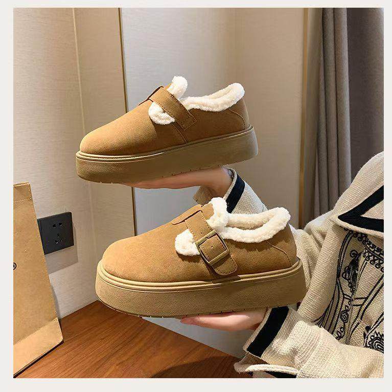 厚底加绒豆豆勃肯鞋女2025新款秋冬季乐福鞋博肯棉鞋子保暖雪地靴,户外/登山/野营/旅行用品,其他户外鞋,淘宝优惠券,粉丝福利购,淘宝优惠卷