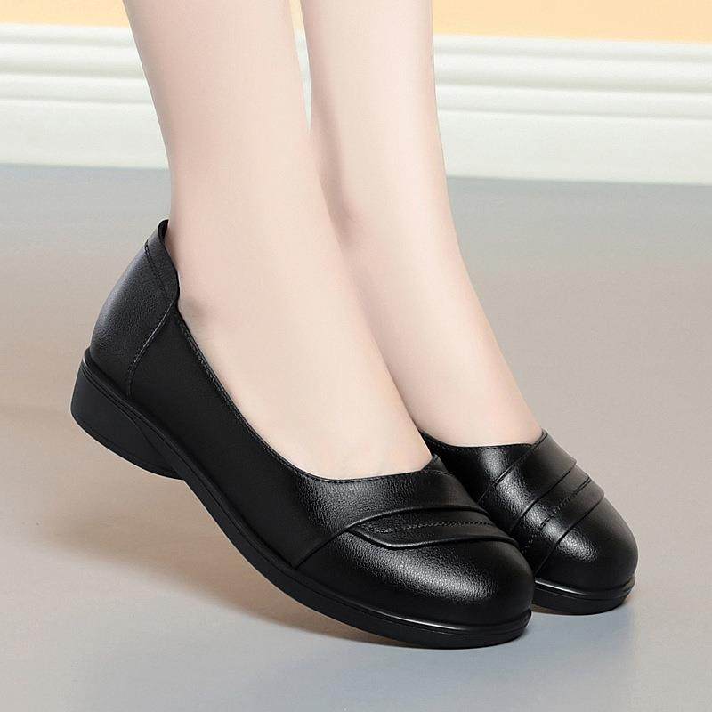 新款春秋软皮软底舒适低跟圆头深口时尚平跟女士皮鞋单鞋女,户外/登山/野营/旅行用品,其他户外鞋,淘宝优惠券,粉丝福利购,淘宝优惠卷