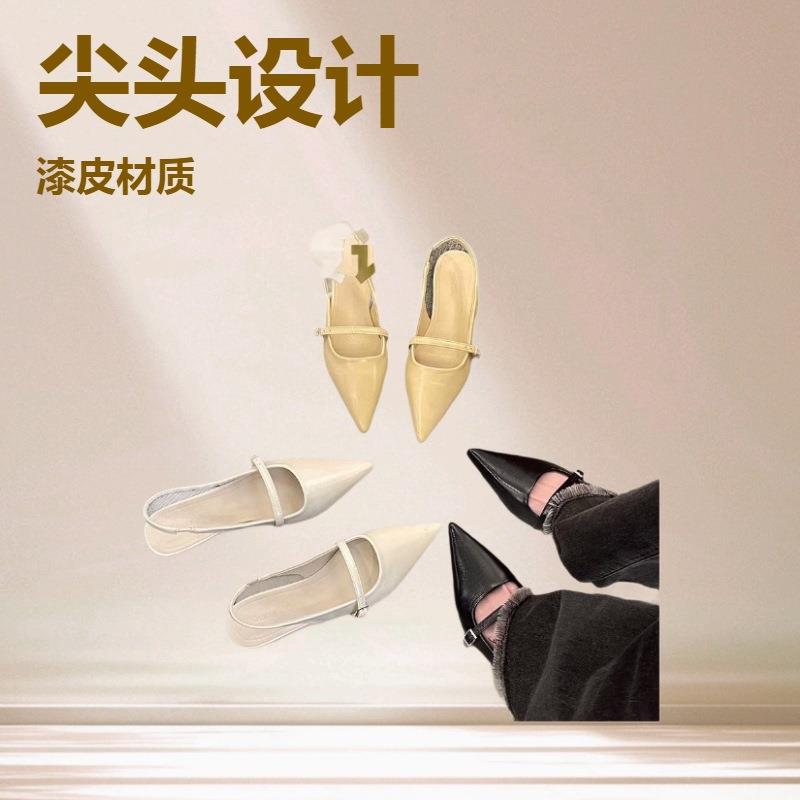单鞋女春季新款法式女鞋时尚仙女风低跟时装皮鞋