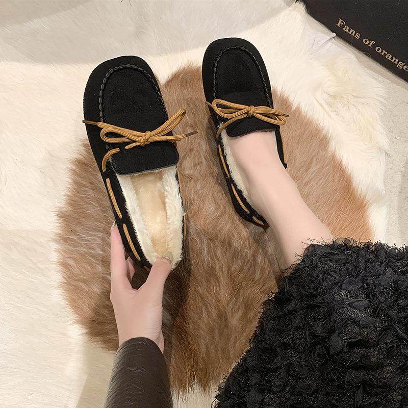 爆款平底加绒保暖棉鞋低帮豆豆鞋女2024冬新款舒适百搭软底通勤鞋,户外/登山/野营/旅行用品,其他户外鞋,淘宝优惠券,粉丝福利购,淘宝优惠卷