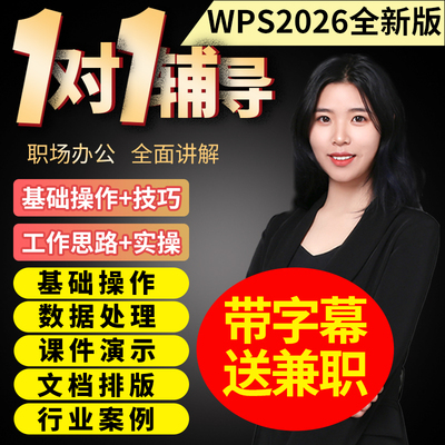 全套WPS Office视频教程 零基础学Excel表格函数word/ppt办公课程