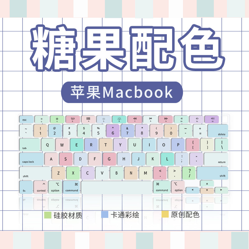 适用于MacBook键盘膜pro13键盘贴新款air13.3苹果M2电脑A2485 A2289笔记本A2780保护膜Pro Retina全覆盖