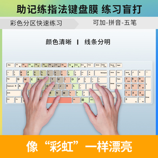 熟识练指法键盘膜字母英文打字少儿童编程拼音练习盲打字学生初学专用拼音五笔键盘保护膜台式笔记本电脑适用