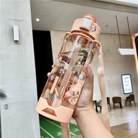 Вместительная и большая милая трубочка со стаканом подходит для мужчин и женщин для школьников, портативная летняя дорожная спортивная бутылка, популярно в интернете, простой и элегантный дизайн