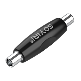 SOYIRI 铜大二三芯6.35mm母对母甬单声立体声6.5MM音频线延长对接插头电吹管吉他话筒音箱线加长转接直通插头